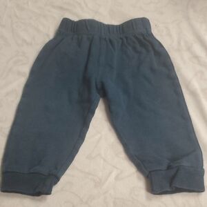 🐻 Baby Gear Blue Sweatpants with Elastic Cuffs